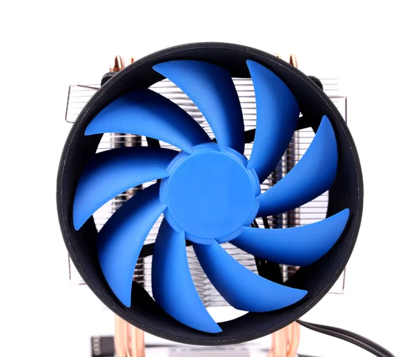 Ventilateur d'ordinateur bleu pour PC cas . — Photo