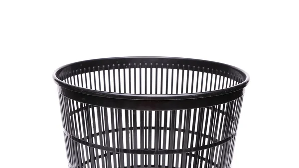 Top empty trash, garbage bin isolated — Stock Photo, Image