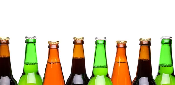 Row from beer bottles. — Stock Photo, Image