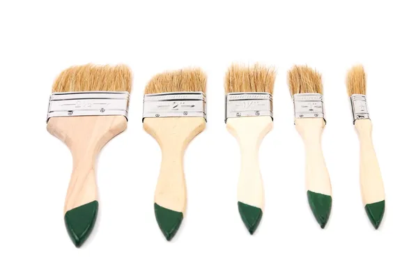 Set painbrushes geïsoleerd op witte achtergrond — Stockfoto