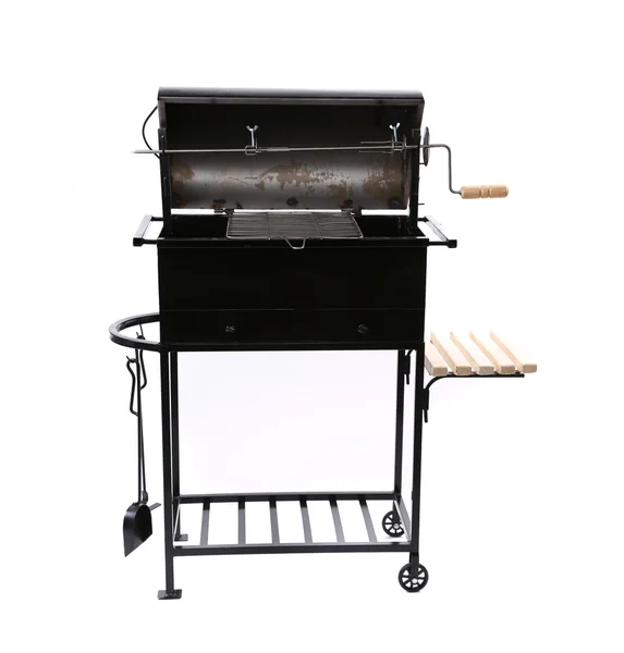 New black barbecue with a cover over — Stock Photo, Image