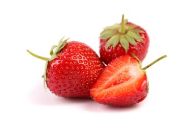 güzel çilek beyaz izole