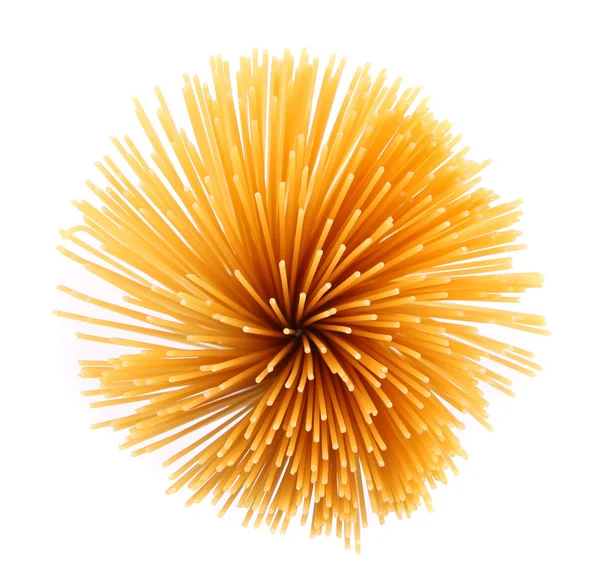 Closeup top spaghetti on white — Stock Photo, Image