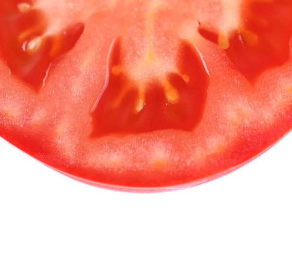 Half slice of tomato isolated — Stock Photo, Image