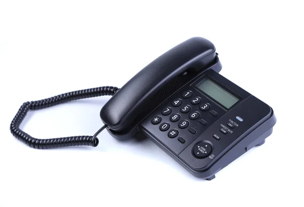 One landline phone on white background — Stock Photo, Image