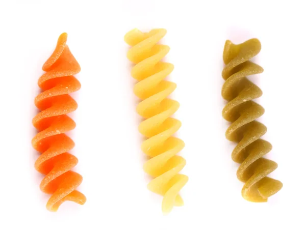 Close-up pasta eliche tricolori. — Stockfoto