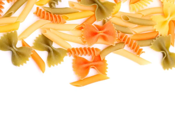 Different pasta in three colors. — Stock Photo, Image