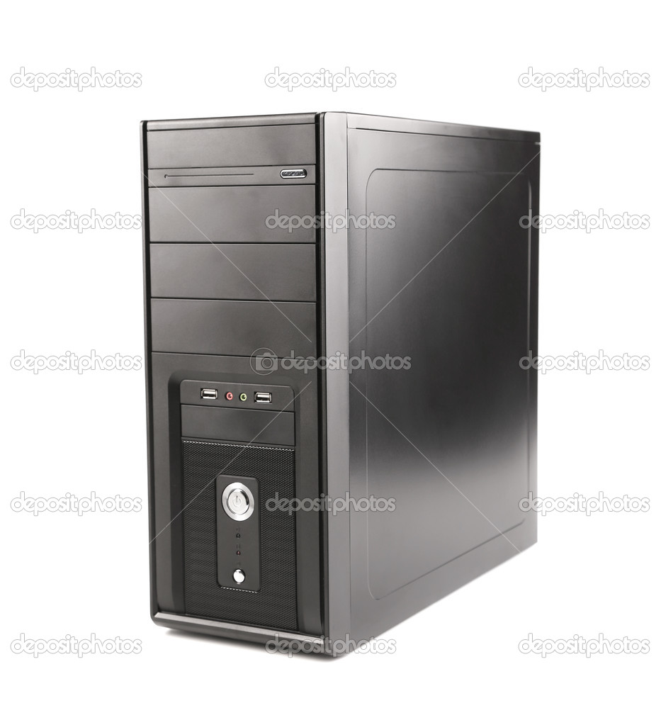 Computer system unit on a white background — Stock Photo © indigolotos