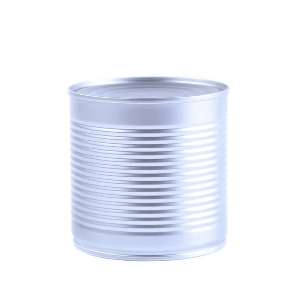 The closed tin cans. On a white background. — Stock Photo, Image