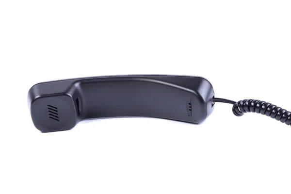 孤立的黑色电话听筒 — 图库照片