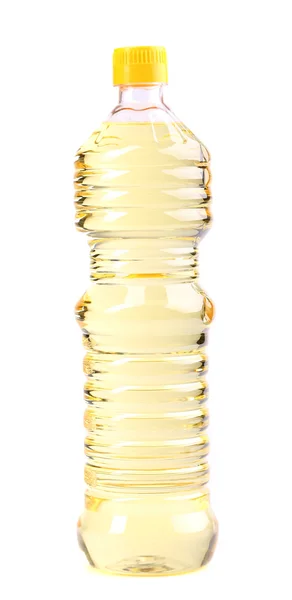 Flaska olja, isolerade — Stockfoto