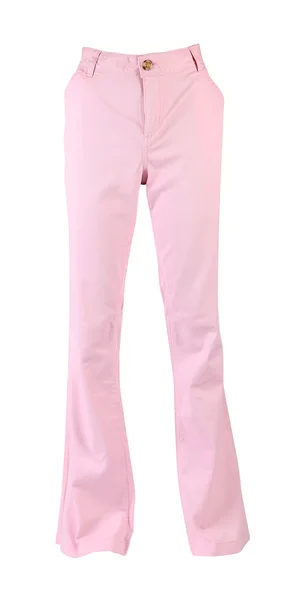 女性のピンク色のズボン、白い背景で隔離 — ストック写真