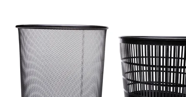Top metal and fragment plastic trash can. — Stock Photo, Image