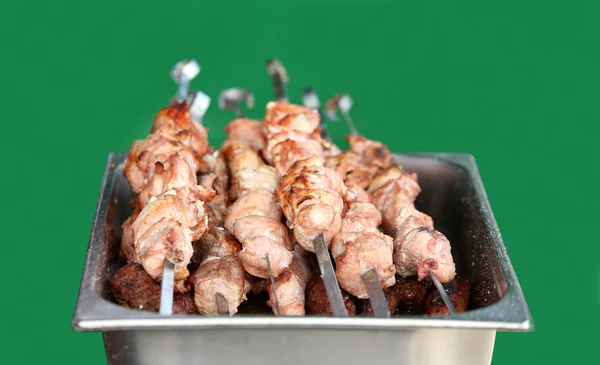 İştah açıcı taze et şiş kebap (kebab) — Stok fotoğraf