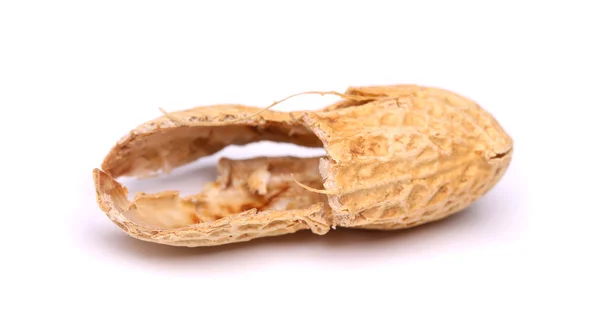 Peel of peanut close-up on the white background — Stock Photo, Image