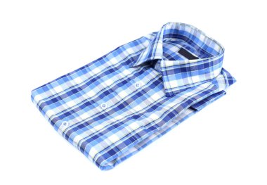 Ekose gömlek beyaz zemin üzerine izole