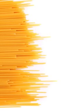 çerçevenin sol spagetti. Beyaz arka plan rght