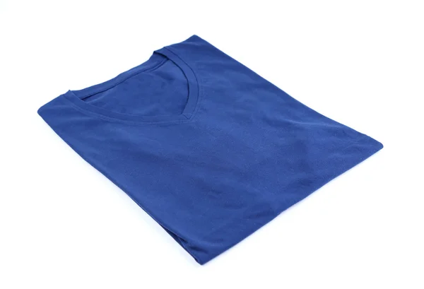 Mannen blauw t-shirt met uitknippad. — Stockfoto