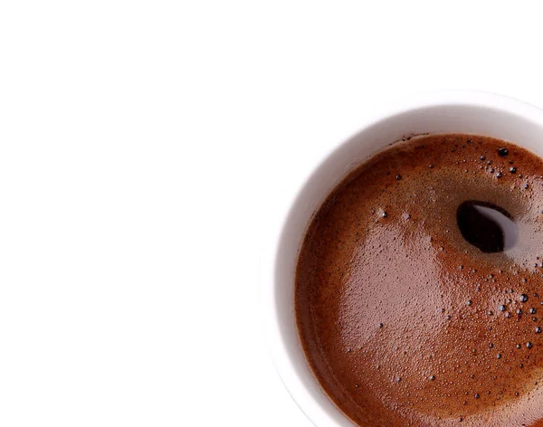 Schiuma di caffè nera. Vista dall'alto . — Foto Stock