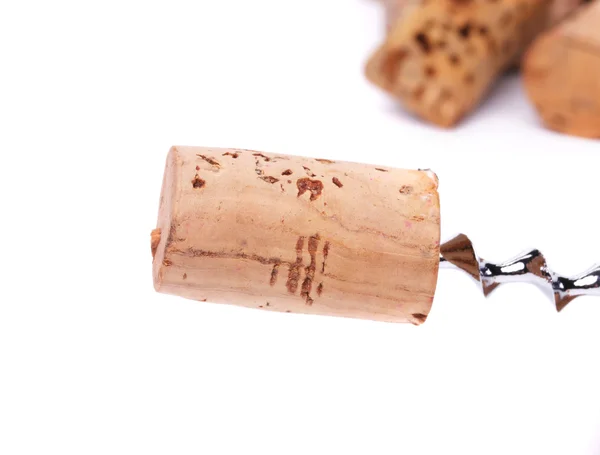 Wine corks and cokcrew — Stock Photo, Image