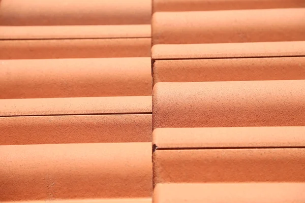 Close up of red roof tiles. — Stock Photo, Image