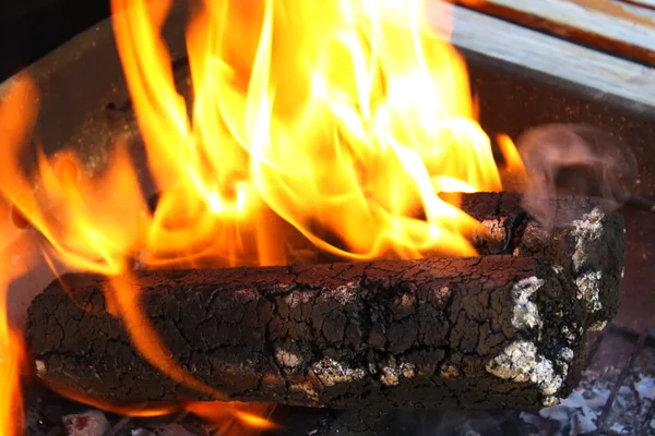 Wooden briquettes for BBQ — Stock Photo, Image