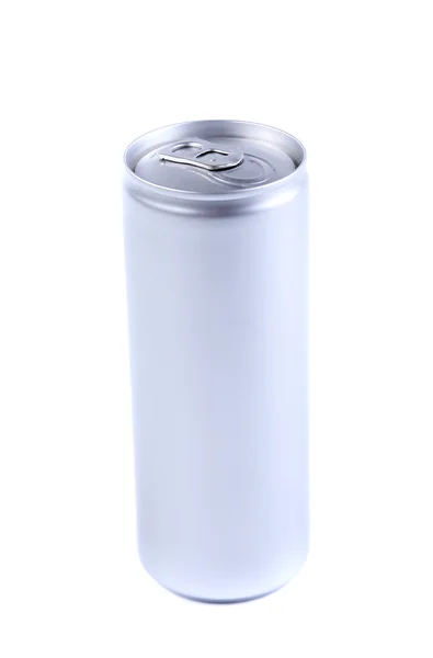 Lata de soda de aluminio en blanco . —  Fotos de Stock