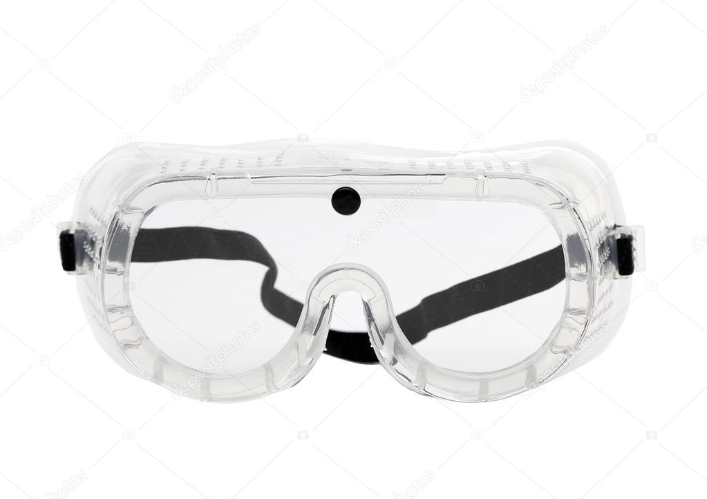 close up of protective eyeglasses