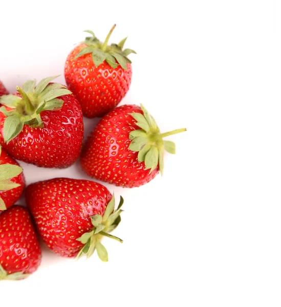 Fresh red ripe strawberries isolated on white — Stock Photo, Image