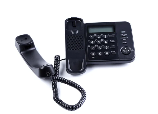 Black Office Phone isolated on white background — Stock Photo, Image