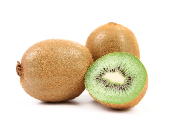 Kiwi e fetta. Primo piano. Fondo bianco . — Foto Stock