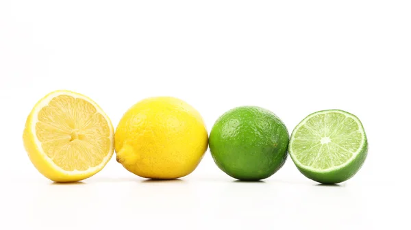 Fresh limes and lemons. Slices. — Stock Photo, Image