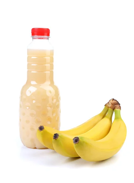 바나나와 쥬 스 병 — 스톡 사진