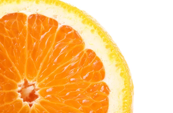 Sneetje sinaasappel geïsoleerd op witte achtergrond — Stockfoto