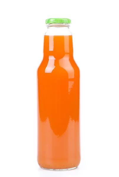 Fresh carrot juice in a bottle — Stock Photo, Image