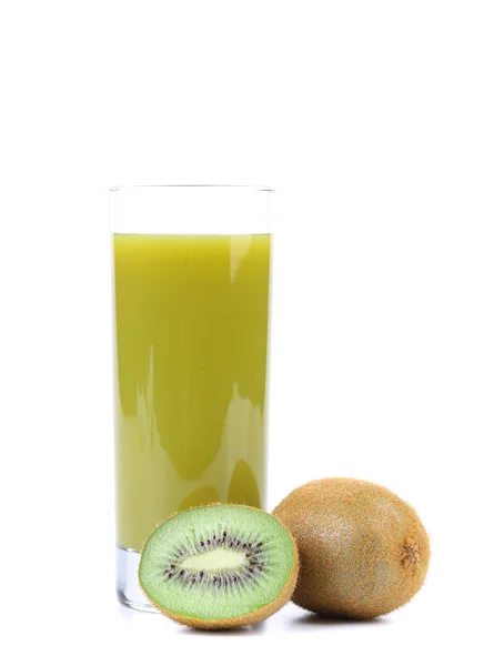 Natuurlijke kiwi-sap in glas. — Stockfoto