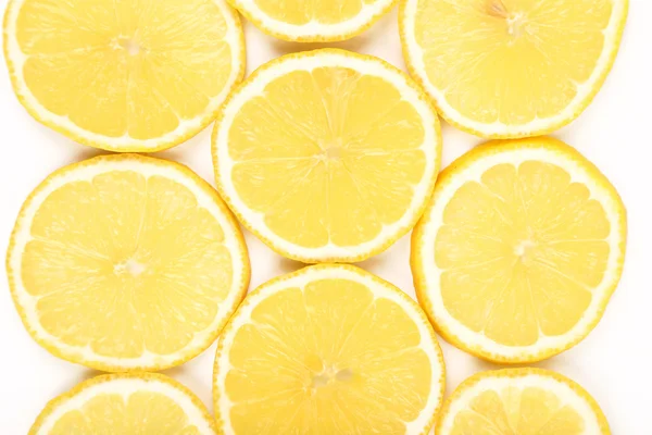 Lemon slices isolated on a white background — Stock Photo, Image