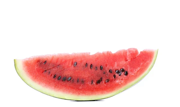Segment van watermeloen op een witte achtergrond — Stockfoto