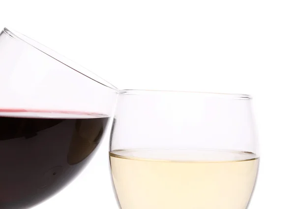 Bicchieri di vino rosso e bianco — Foto Stock