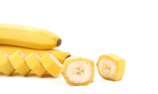 Μπανάνες απομονωμένες σε λευκό φόντο. — Φωτογραφία Αρχείου