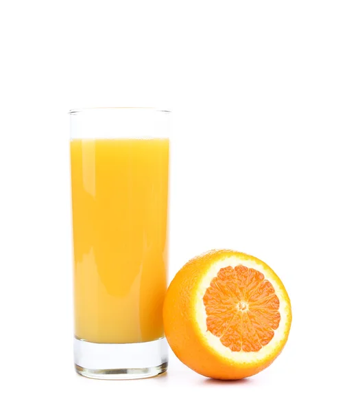 Glas frischer Orangensaft. — Stockfoto