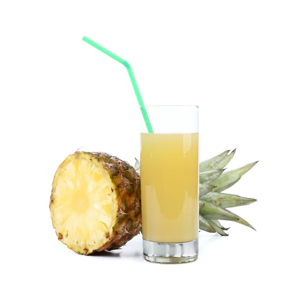 Dilim ananas ve meyve suyu — Stok fotoğraf
