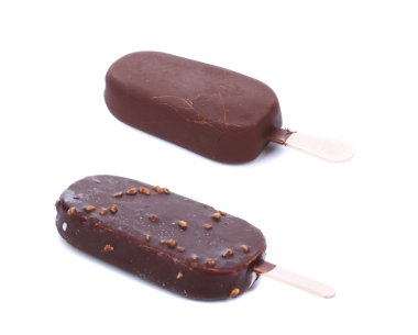 dondurma farklı çikolata blokları.