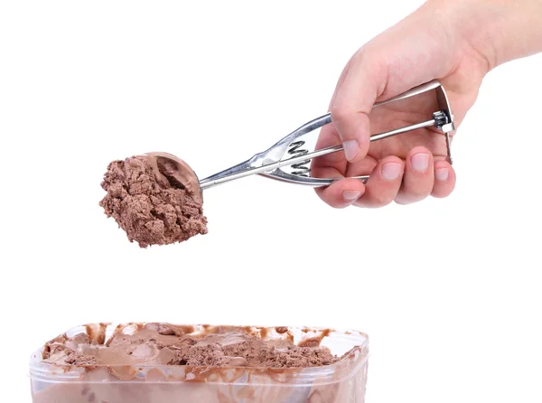 Misurino di gelato al cioccolato. — Foto Stock