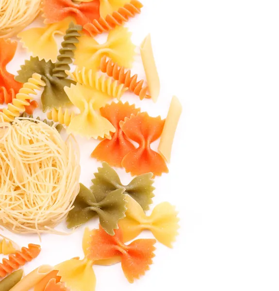 Different pasta in three colors. — Stock Photo, Image