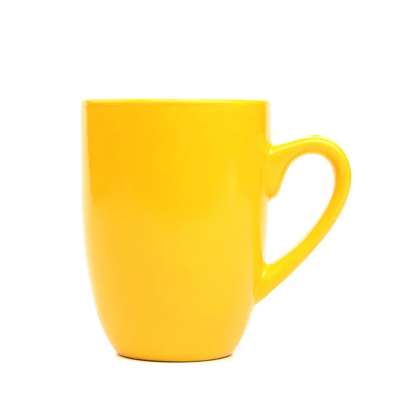 Prázdný pohár žlutá. — Stock fotografie
