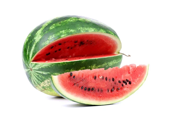 Vattenmelon och skiva. — Stockfoto