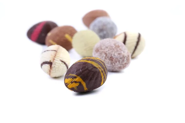 Chocolate seashells and stones. — Stock Photo, Image