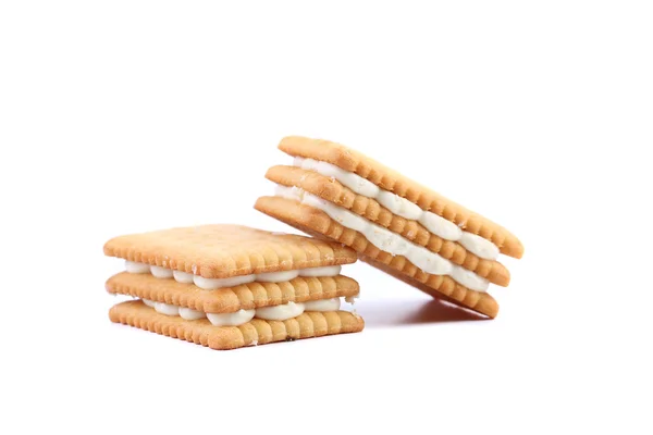 Custard cream biscuits. — Stock Photo, Image