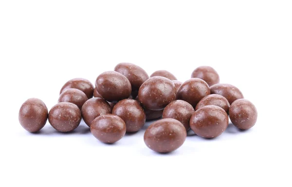 Dark brown dragee, in chocolate covered. — Stock Photo, Image
